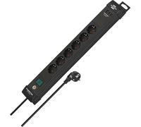 Brennenstuhl Premium-Line Multiprise 6 Prises avec 2 Ports USB C PD 65 W et USB A 18 W (fabriqué en Allemagne, boîte de Distribution avec Interrupteur et câble de 3 m, Bloc multiprise pour Montage