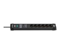 Brennenstuhl Premium-Line Multiprise 6 Prises avec Protection Contre Les surtensions jusqu'à 60 000 A (câble de 5 m et Interrupteur - Fabriqué en Allemagne - Noir