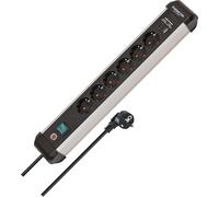 Brennenstuhl Multiprise Premium Alu Line 6 prises - USB‑C PD 30 W et USB‑A 18 W, câble 3 m