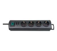 Brennenstuhl Primera Line Barre multiprise x 4 1,5 m Noir (Import Allemagne)