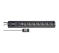 brennenstuhl Primera-Tec Comfort Switch Plus - Protection contre les surtensions - CA 250 V - 3500 watt - connecteurs de sortie : 7 - 2 m cordon - Allemagne - noir