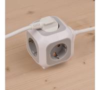 brennenstuhl Prise de courant cube ALEA-Power 4x gris clair