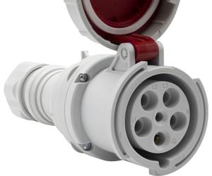 Brennenstuhl Prise électrique industrielle CEE à 5 pôles pour usage extérieur, prise CEE 400 V/63 A avec couvercle, connexion vissable, utilisation en extérieur, chantiers, industrie, camping, IP67,