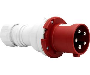 Brennenstuhl Prise électrique industrielle CEE à 5 pôles pour usage extérieur, prise électrique mâle CEE 400 V/63 A, connexion vissable, utilisation en plein air, chantiers, industrie, camping, IP44,