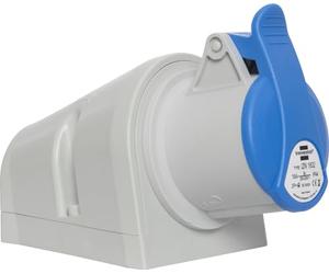 Brennenstuhl Prise électrique industrielle murale CEE à 3 pôles, prise industrielle 230 V/16 A avec couvercle pour utilisation en extérieur, idéale pour une utilisation en plein air, chantiers,