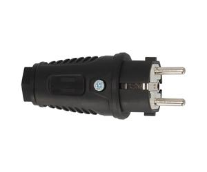 Brennenstuhl Prise en caoutchouc avec contact de mise à la terre 230 V/16 A (IP54, convient pour une utilisation en extérieur, idéale pour connecter une rallonge ou pour réparer un câble endommagé)