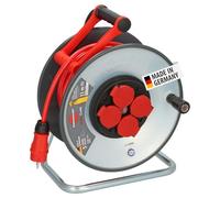 Brennenstuhl Professional SteelCore Enrouleur de câble SC 3210 IP44 (câble H07BQ-F 3G2,5 de 33 m, Corps de Bobine en tôle d'acier, Utilisation sur Les Chantiers de Construction et Utilisation