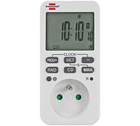 Brennenstuhl Programmateur hebdomadaire Comfort-Line blanc (prise programmable digitale, minuterie hebdomadaire pour l'intérieur, compte à rebours, lecture aléatoire)