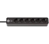 Brennenstuhl Prolongateur multiprise Ecolor 6 prises noir 1,5m H05VV-F 3G1,5 - 1153260000