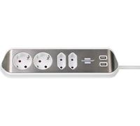 Brennenstuhl Prolongateur multiprise estilo avec fonction de charge USB / blanc - 1153590420