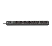 Brennenstuhl Prolongateur multiprise hugo! avec parasurtenseur 19.500A 8 prises anthracite 2m H05VV-F3G1,5