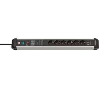 Brennenstuhl Prolongateur multiprise Premium-Protect-Line avec parasurtenseur 60.000A avec chargeur USB 6 prises 3m H05VV-F 3G1,5 - 1391010610