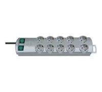 Brennenstuhl Prolongateur multiprise Primera-Line 10 prises argent 2m H05VV-F 3G1,5 Prises commutables par cinq