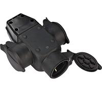 Brennenstuhl 1082120 Adaptateur triple caoutchouc 230 V noir IP44