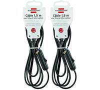Brennenstuhl Rallonge 1,5m de câble avec extrémité dégainée 1161811 Noir (Lot de 2)
