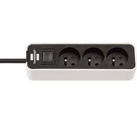 Brennenstuhl, Rallonge 3x 45° 3500W Ecolor 3m, blanc / noir