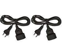 Brennenstuhl Rallonge 5m de câble (Utilisation en intérieur) 1161801 Noir (Lot de 2)