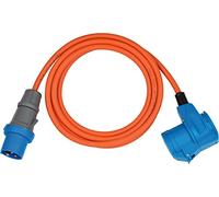 Brennenstuhl Rallonge CEE de Camping avec fiche CEE et raccord coudé avec Prise combinée de Contact de Protection (câble de 3 m, Orange, 230 V/16 A, Utilisation en extérieur, fabriqué en Allemagne)