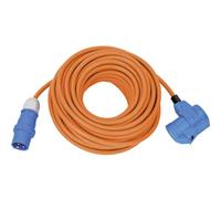 Rallonge Camping 25m CEE230V / 16A IP44 H07RN-F3G2.5 orange, connecteur angle droit - Brennenstuhl
