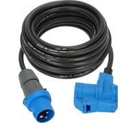 Brennenstuhl Rallonge de Camping avec fiche CEE et couplage coudé avec Prise de sécurité Incluse (câble de 10 m en Noir, 230 V/16 A, pour Une Utilisation en extérieur, fabriqué en Allemagne)