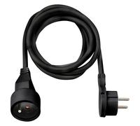 Brennenstuhl Rallonge électrique 1161821012 2 m, fiche plate, H05VV-F 3G1,5, IP20, Noir