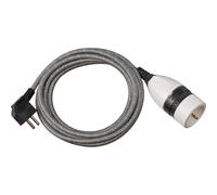 Brennenstuhl Rallonge en plastique avec interrupteur rotatif et gaine textile 5m H05VV-F 3G1,5 noir/blanc - 1161830020