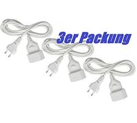 Brennenstuhl Rallonge en plastique blanche 3m pack de 3