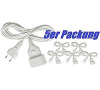 Brennenstuhl Rallonge en plastique blanche 5m pack de 5
