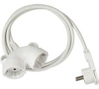 Brennenstuhl Rallonge en plastique de qualité, 3m H05VV-F 3G1,5 blanc avec connecteur plat et double prise - 1161820223
