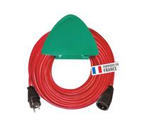 Brennenstuhl Rallonge électrique 1167511 H05VV-F 3G1,5 15 m avec support mural Rouge