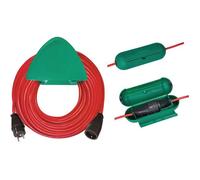 BRENNENSTUHL Rallonge Rouge 40m de câble, avec Support Mural Vert et Safe Box, Fabrication Française 1167541