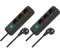 Brennenstuhl Set Eco-Line de 2 unités, multiprise 3 Prises