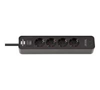 Brennenstuhl Steckdosenleiste Ecolor 4fach USB C 15.5W sw/sw