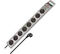 Brennenstuhl Super-Solid / 8-prises 2,5m 4.500A (argent) avec Protection contre les surtensions