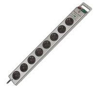 Brennenstuhl Multiprise Super-Solid Parasurtenseur 4.500 A Argent 8 sorties CA 2,5 m