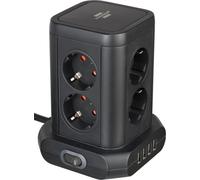 Brennenstuhl Tour de prises 8 voies avec 4x USB noir 2m H05VV-F3G1.5 - 1153560000