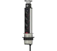 Brennenstuhl Tower Power Multiprise de table 3x 2m H05VV-F 3G1,5, 1396200003