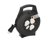 Brennenstuhl Vario Line Enrouleur de câble 3 voies avec USB/Mini boîte de câble intérieure (enrouleur de câble intérieur avec fonction de charge USB et câble de 10 m, fabriqué en Allemagne) Noir