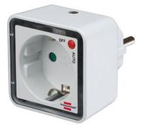 Brennenstuhl Veilleuse LED/Éclairage d'orientation avec dämmungssensor pour la prise de courant avec voiture/Off (Prise avec kindersicherer) couleur : blanc Blanc G