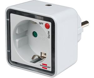 Brennenstuhl Veilleuse/orientation LED avec capteur de dämmungssensor pour prise avec auto/interrupteur, prise de courant incluse Couleur : blanc
