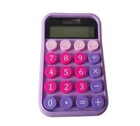Brensty Calculatrice à Interrupteur Mécanique Écran LCD Calculatrice Violette 1 PCS Violet