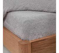 Brentfords Super King, 100 % polyester, polaire Sherpa douce., Gris argenté, Simple