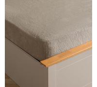 Brentfords Super King, 100 % polyester, polaire Sherpa douce., Latte Taupe, Super king
