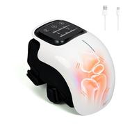 brenzo Masseur de genou sans fil 3 en 1 avec chaleur, thérapie par la lumière rouge et 3 modes de vibration, 3 niveaux de chauffage, genouillère chauffante pour soulager la douleur, cadeaux pour tous