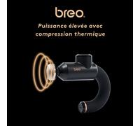 Breo Sport-M0500 Pistolet de massage chauffant, massage à percussion pour les tissus profonds, récuperation musculaire, design ergonomique, recharge USB-C