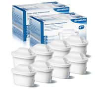 BREOILUTLE Cartouche de Filtre à Eau Compatible avec Brita® Maxtra Pro® Maxtra+® Plus All-in-1, Remplacement Du Filtre à Eau Compatible avec Brita® Marella® Réduit Les Impuretés Chlore (8, Classic)