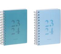 Brepols - 1 Agenda Journalier Spiralé Transparence Polypro - Septembre 2019 à Septembre 2020-12 x 17 cm - 3 Visuel Aléatoires