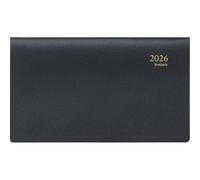 Brepols - 1 Agenda Semainier Accent - Présentation à l'Italienne - Collection Génova - Janvier 2026 à Décembre 2026 - Dimension 9 x 16 cm - 2 Langues