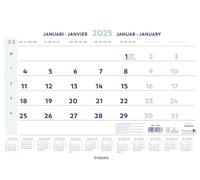 BREPOLS - 1 Grand Calendrier Avec un Planning Annuel - Jan. à Déc. 2019-46 x 31,5 cm