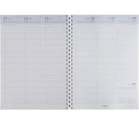 BREPOLS - 1 Recharge d'Agenda Semainier OMEGA 27 Multilingue - Janvier 2026 à Décembre 2026 - Format 21 x 27 cm - Papier Blanc